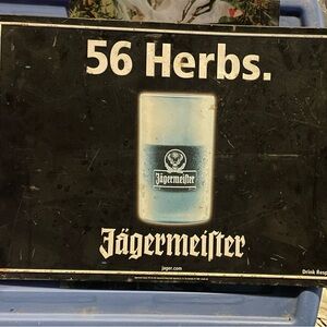 Jagermeister Metal/Tin Sign 56 Herbs Liqour - Vintage - RARE
